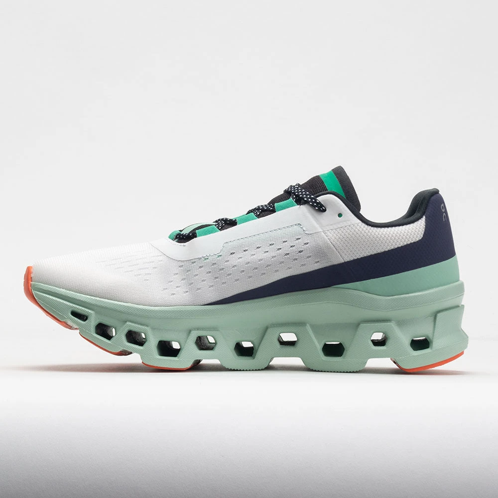 On Running On Cloudmonster Women's Undyed White/Creek 4 On Running On Cloudmonster Women's Undyed White/Creek - Image 2