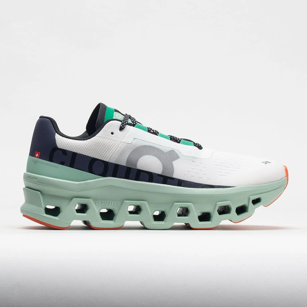 On Running On Cloudmonster Women's Undyed White/Creek 3 On Running On Cloudmonster Women's Undyed White/Creek