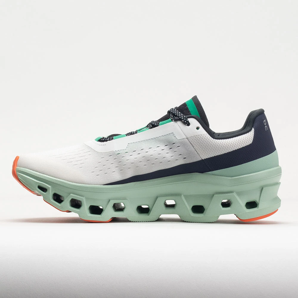 On Running On Cloudmonster Men's Undyed White/Creek 4 On Running On Cloudmonster Men's Undyed White/Creek - Image 2