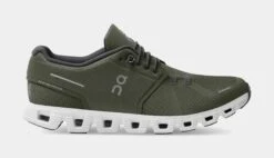 On Running Cloud 5 Mens Running Shoes (Olive/White)