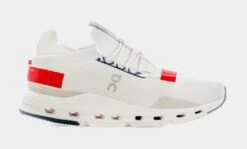 On Running Cloudnova White Red Mens Running Shoes (White)