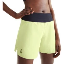 On Running On 5 Inch Running Shorts Women - Hay & Black -On Running Store on 5 inch running shorts women hay black 6 1531889