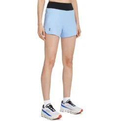 On Running On 5Inch Running Shorts Women - Stratosphere & Black -On Running Store on 5inch running shorts women stratosphere black 2 1443220