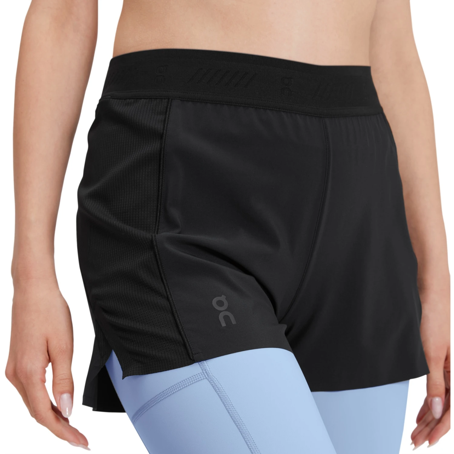 On Running On Active Shorts Women - Black & Stratosphere 5 On Running On Active Shorts Women - Black & Stratosphere - Image 3