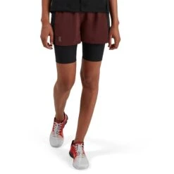 On Running On Active Shorts Women - Mulberry & Black -On Running Store on active shorts women mulberry black 10 1046325