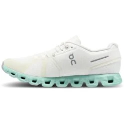 On Running On Cloud 5 Shoes - Undyed-White & Creek -On Running Store on cloud 5 shoe undyed white creek 3 1495584