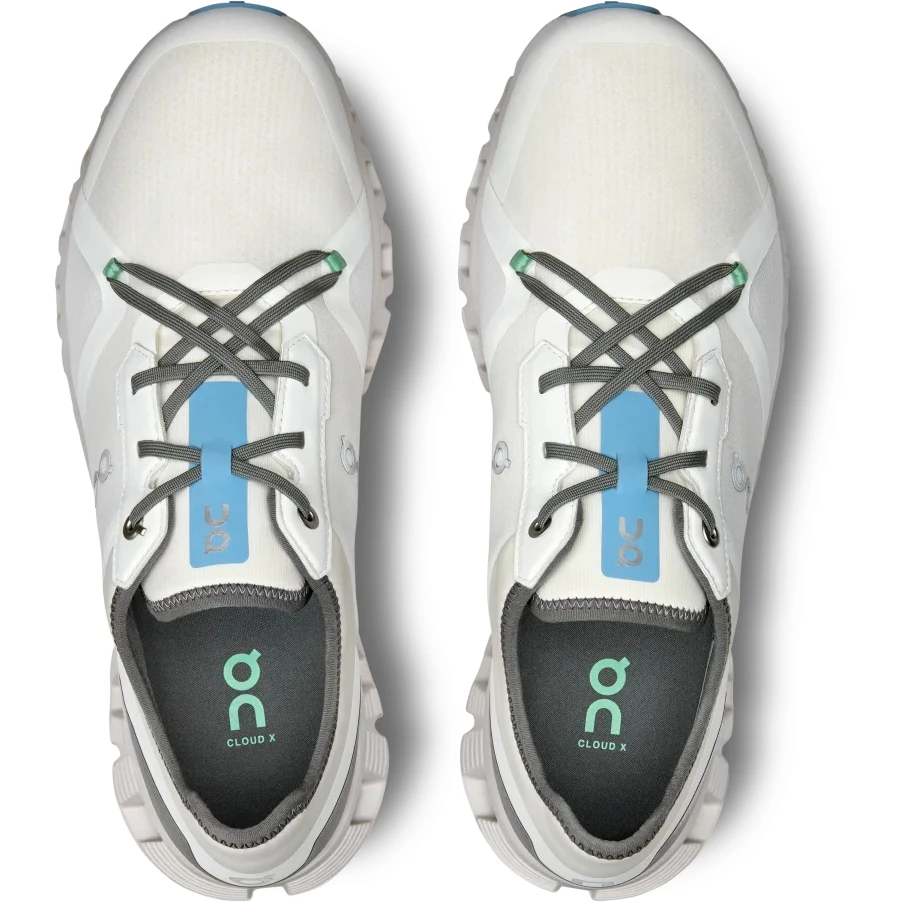 On Running On Cloud X 3 AD Men Shoe - Undyed-White & Niagara 6 On Running On Cloud X 3 AD Men Shoe - Undyed-White & Niagara - Image 4