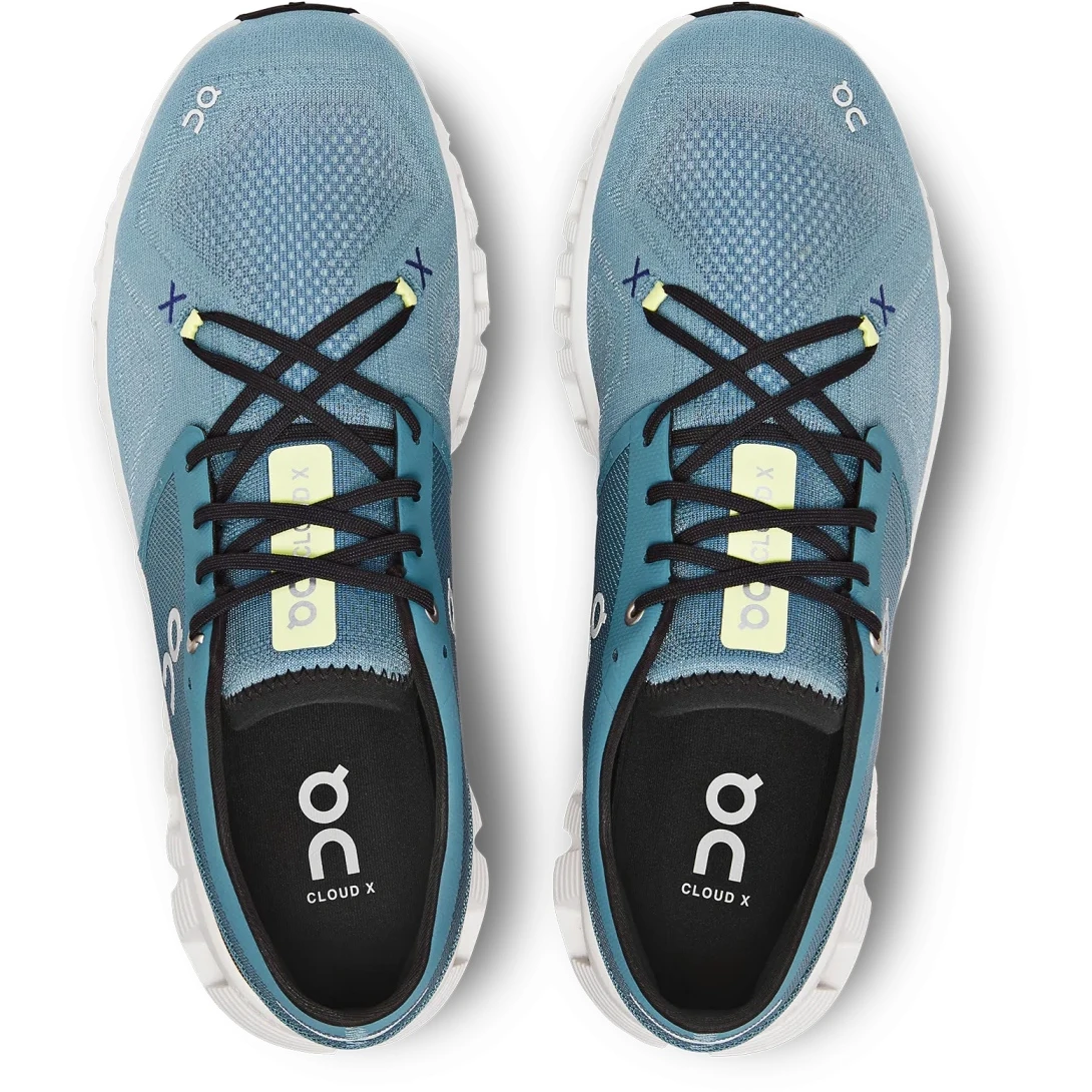 On Running On Cloud X 3 Running Shoe - Pewter & White 4 On Running On Cloud X 3 Running Shoe - Pewter & White - Image 2