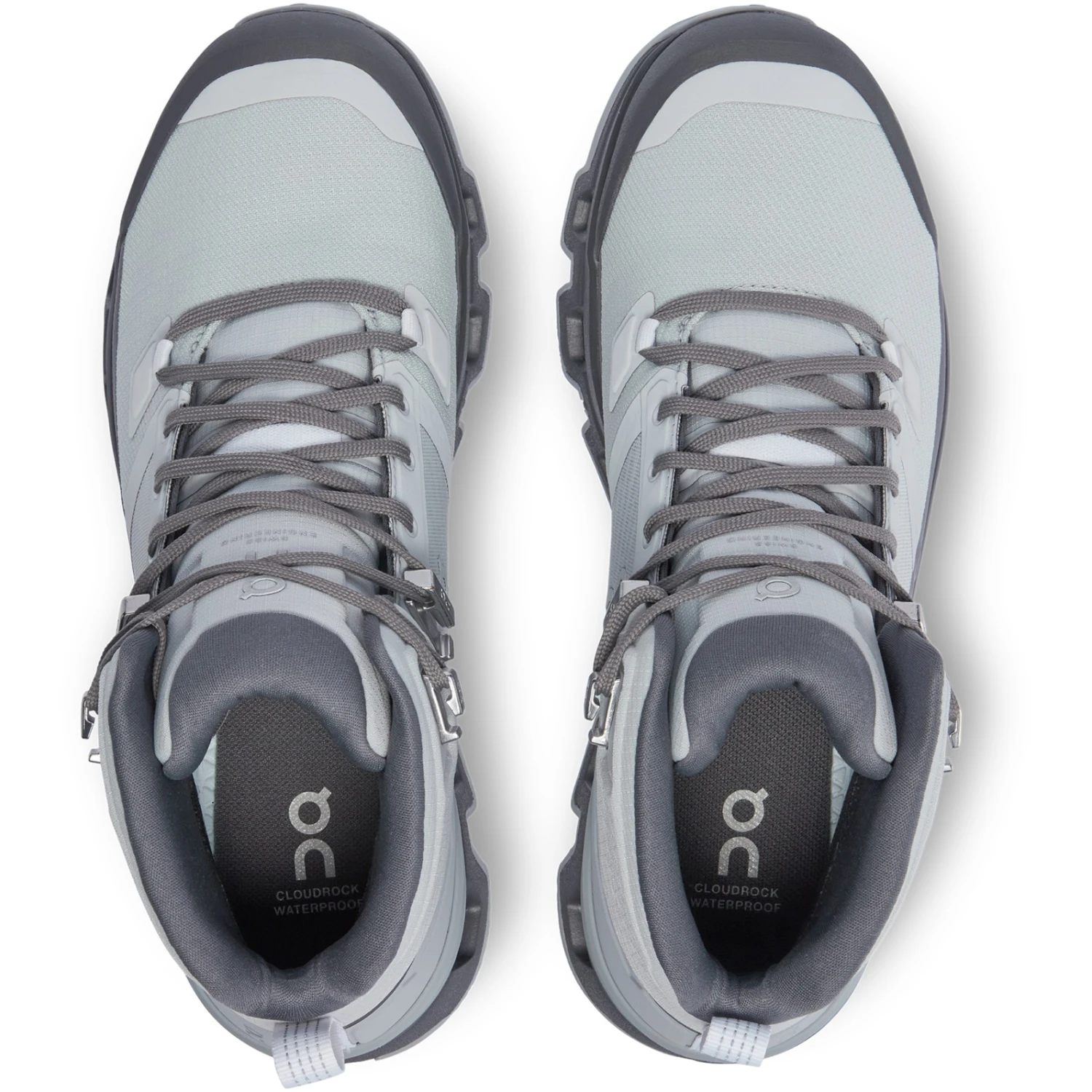 On Running On Cloudrock 2 Waterproof Women Speed-Hiking Shoe - Glacier & Eclipse 6 On Running On Cloudrock 2 Waterproof Women Speed-Hiking Shoe - Glacier & Eclipse - Image 4