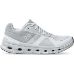 On Running On Cloudrunner Wide Women Running Shoes - White & Frost