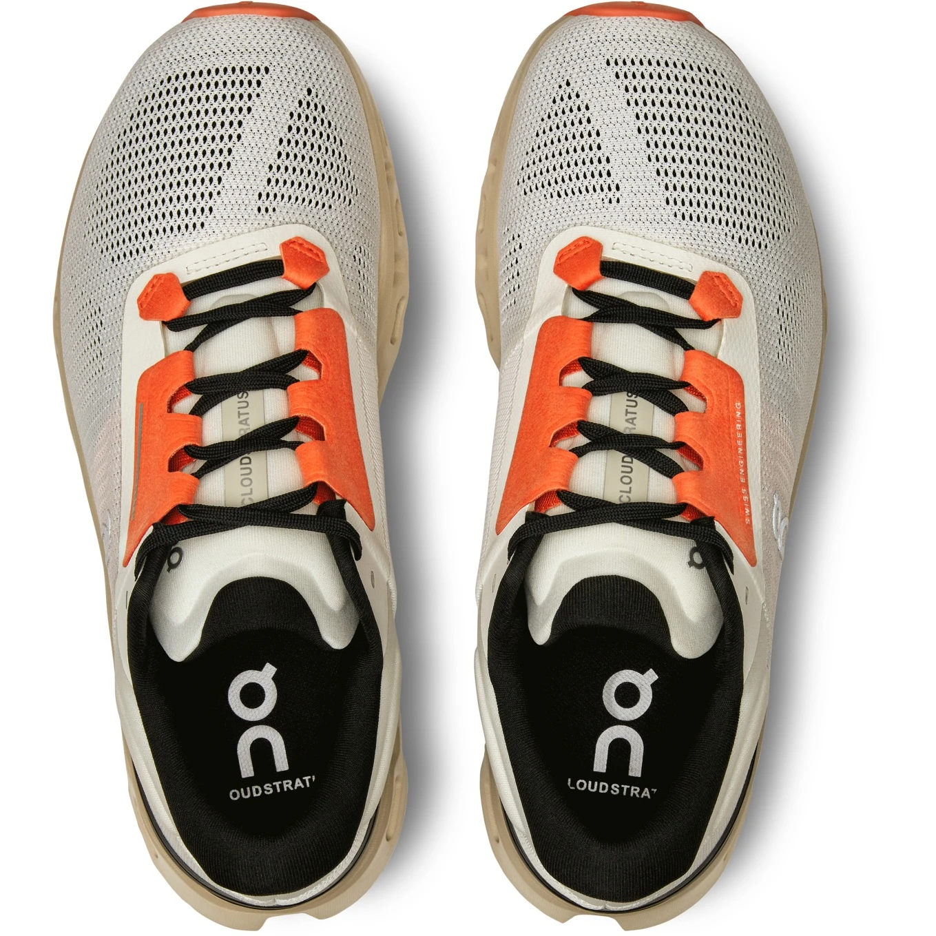 On Running On Cloudstratus 3 Women Running Shoe - Undyed-White & Sand 8 On Running On Cloudstratus 3 Women Running Shoe - Undyed-White & Sand - Image 6