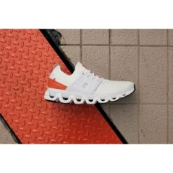 On Running On Cloudswift 3 Running Shoe - Ivory & Flame -On Running Store on cloudswift 3 running shoe ivory flame 2 1468917