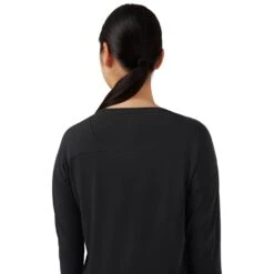 On Running On Comfort Long-T Women Long Sleeve Running Shirt - Black -On Running Store on comfort long t women long sleeve running shirt black 5 948954