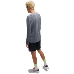 On Running On Performance Long-T Running Shirt - Rock -On Running Store on performance long t running shirt rock 4 1153371