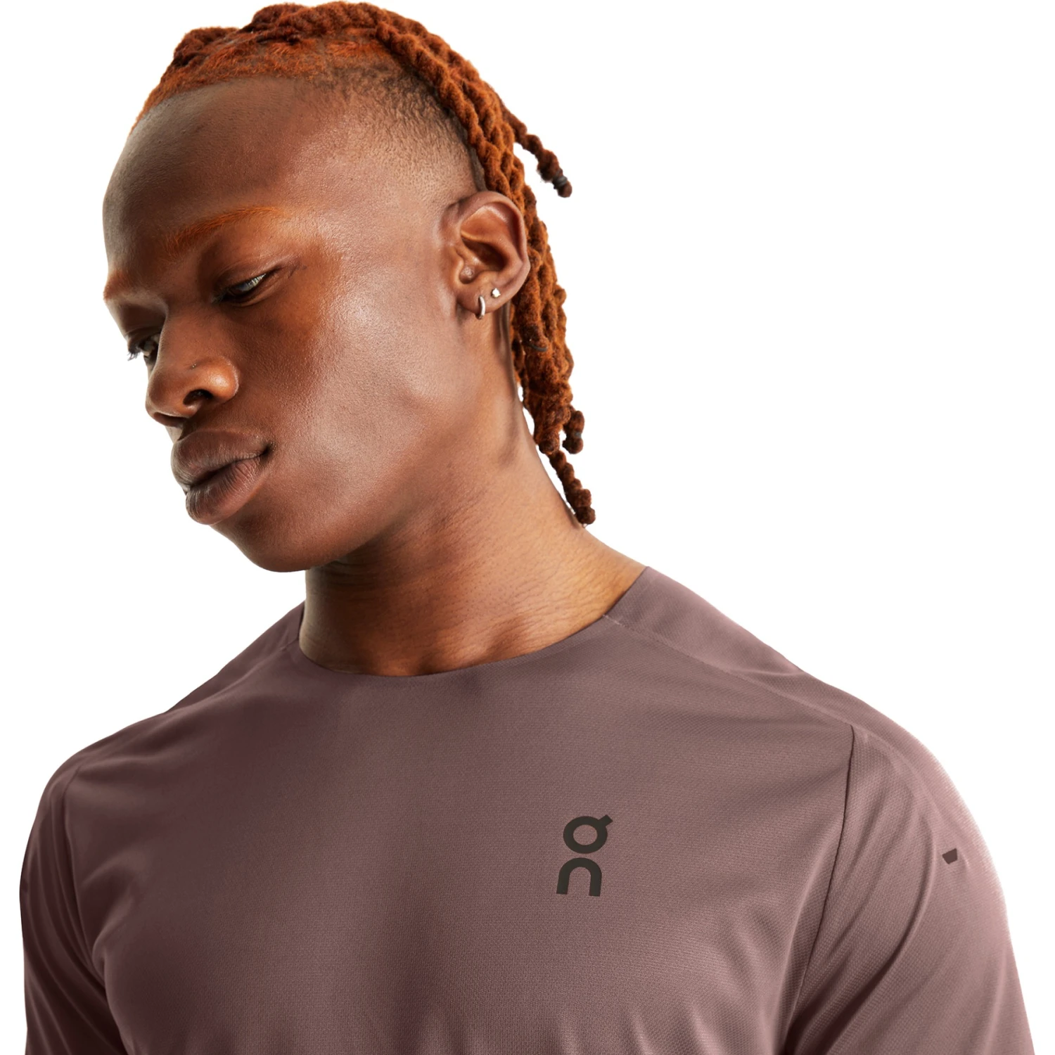 On Running On Performance-T Running Shirt - Grape & Black 6 On Running On Performance-T Running Shirt - Grape & Black - Image 4