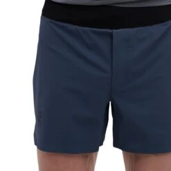 On Running On 5 Inch Lightweight Shorts Men - Denim & Black -On Running Store on running 5 inch lightweight shorts denim black 9 1278392