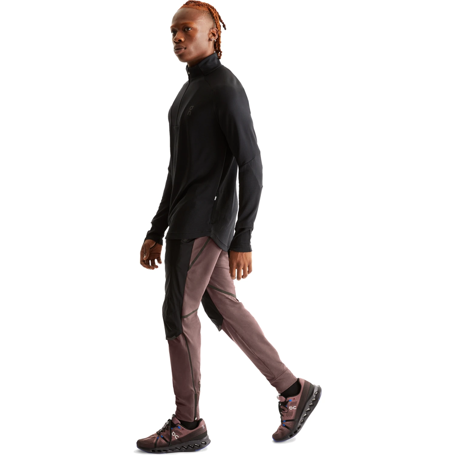 On Running Pants - Grape & Black 4 On Running Pants - Grape & Black - Image 2