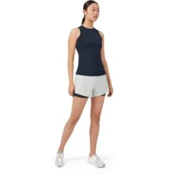 On Running Shorts Women - Glacier & Black -On Running Store on running shorts women glacier black 3 949135