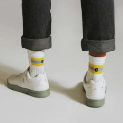 On Running On Tennis Sock - White & Mustard 12 On Running On Tennis Sock - White & Mustard -On Running Store on running tennis sock white mustard 5 1263243