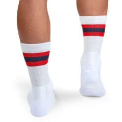 On Running On Tennis Sock - White & Red -On Running Store on running tennis sock white red 4 1263261