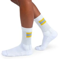 On Running On Tennis Sock Women - White & Mustard -On Running Store on running tennis sock women white mustard 1 1263276