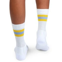 On Running On Tennis Sock Women - White & Mustard -On Running Store on running tennis sock women white mustard 3 1263278