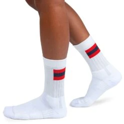 On Running On Tennis Sock Women - White & Red -On Running Store on running tennis sock women white red 1 1263284