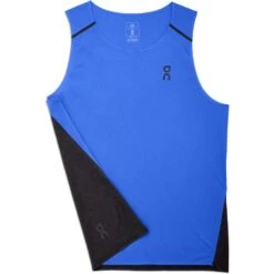 On Running On Tank-T Running Shirt - Cobalt & Black -On Running Store on tank t running shirt cobalt black 7 1427774