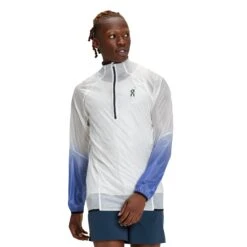 On Running On Zero Jacket - Undyed-White & Cobalt