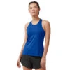 On Running On Tank-T Women Running Shirt - Indigo & Black -On Running Store ss20 performance apparel tank t indigo black w detail shot 1 1415861